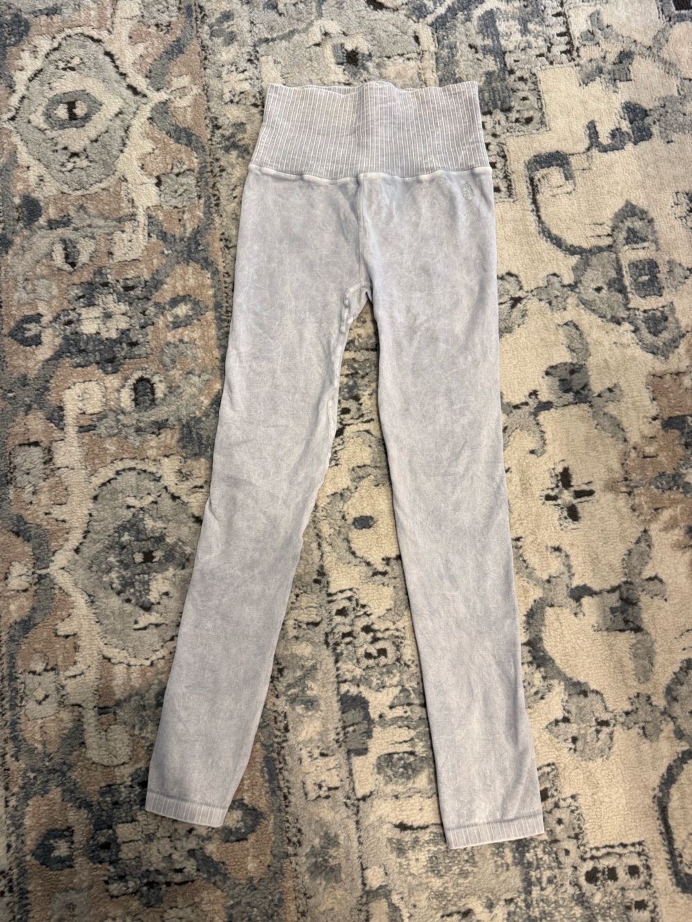 Free People High-Waist Light Gray Leggings